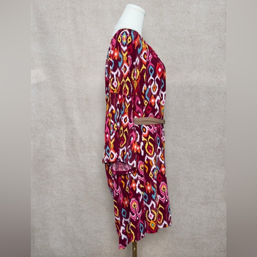 Dear Scarlett Bold, Colorful, & Effortlessly Boho Ikat Inspired Dress - Picture 6 of 9